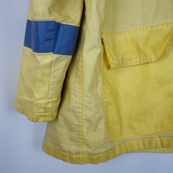 Vintage Ralph Lauren Embroidered Fireman Rain Jacket w/ Red Lining, Size Large - Picture 3 of 16